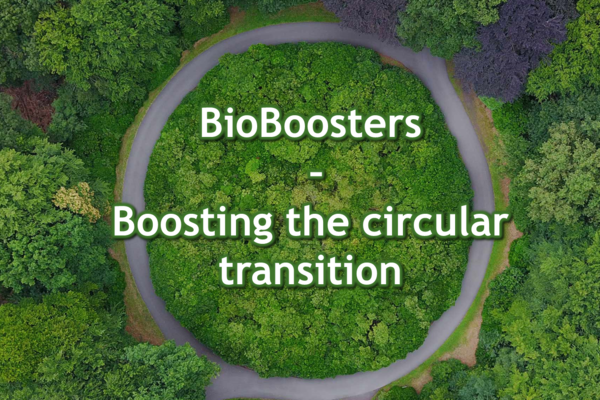 Baner z napisem „BioBoosters – boosting the circular transition”