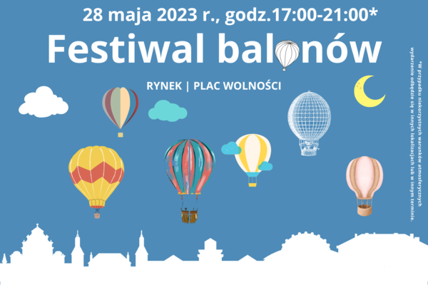Grafika promująca Festiwal balonów