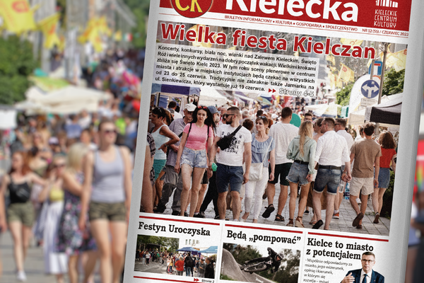 Grafika z pierwszą stroną biuletynu "Kielecka"