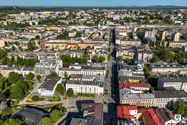 Ulica Henryka Sienkiewicza widziana z lotu ptaka