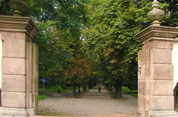 Wejście do parku od strony wschodniej (ul. Jana Pawła II)